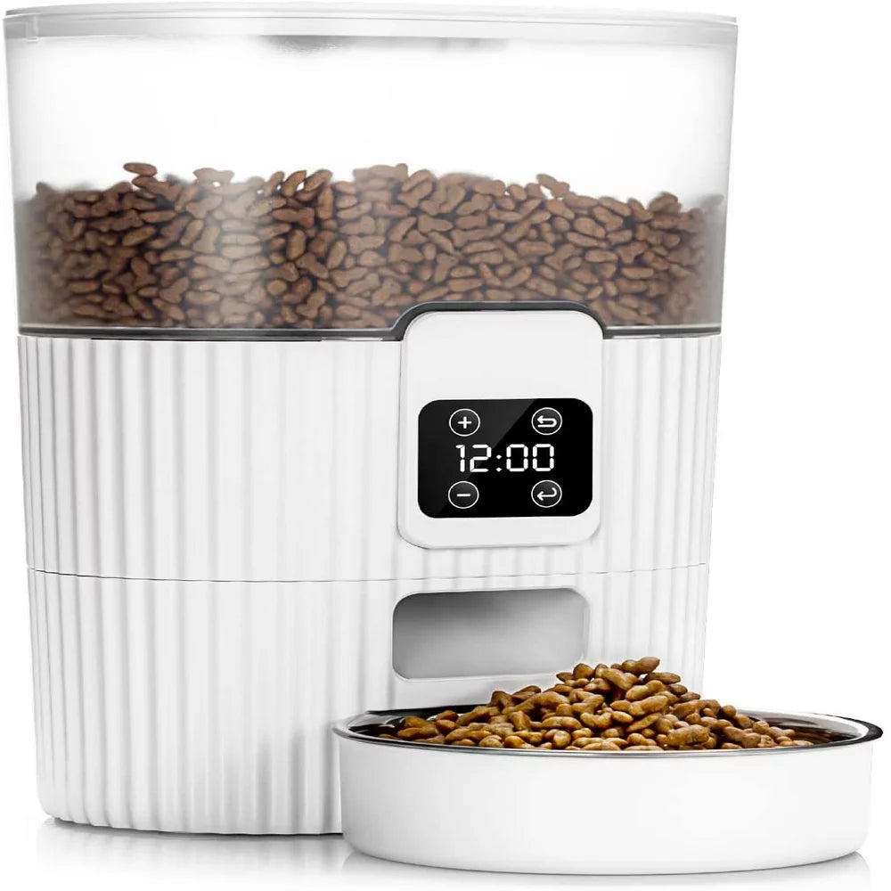 Automatic Cat & Dog Feeder 3.5L Dual Power Pet Feeder Automatic Dry Food Dispenser