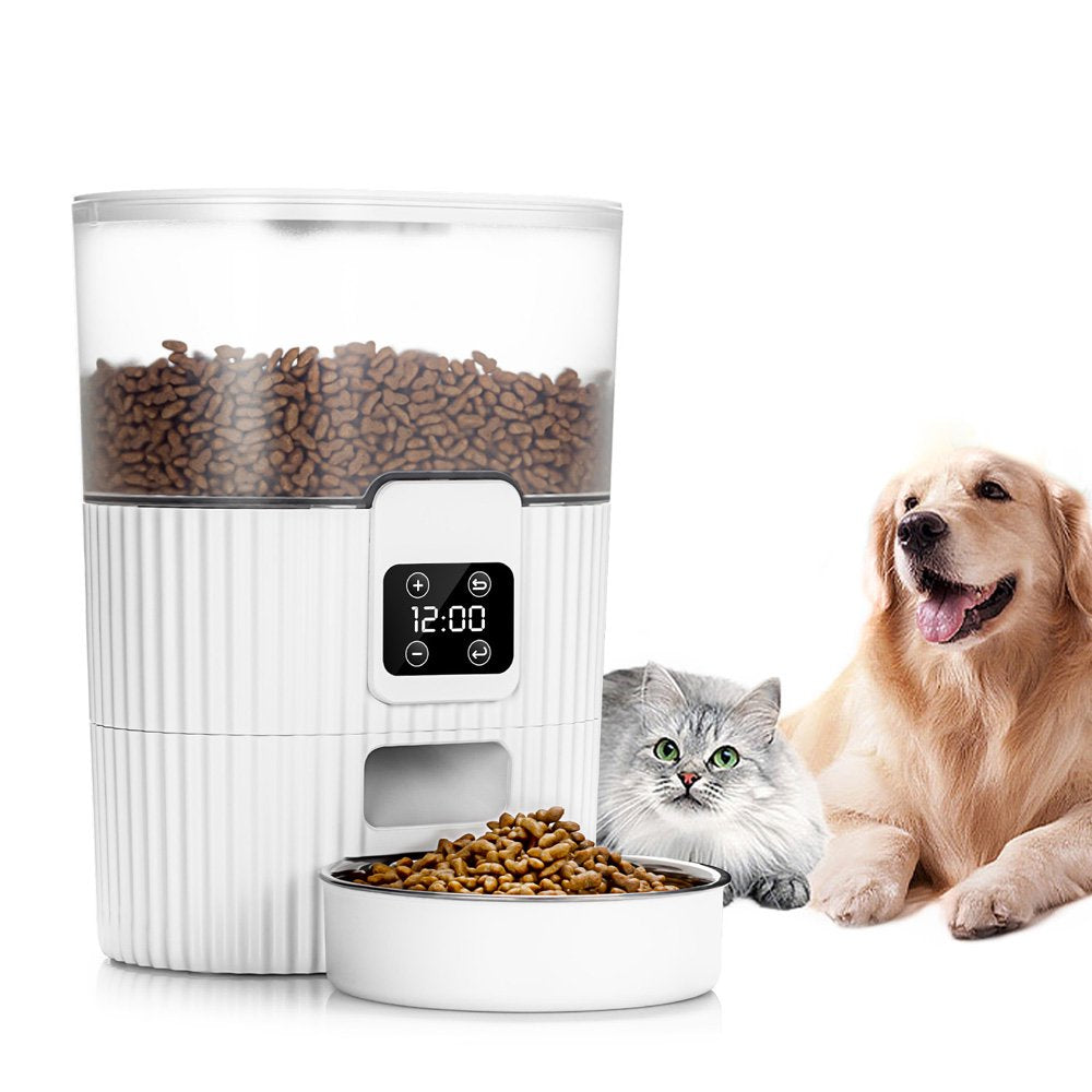 Automatic Cat & Dog Feeder 3.5L Dual Power Pet Feeder Automatic Dry Food Dispenser