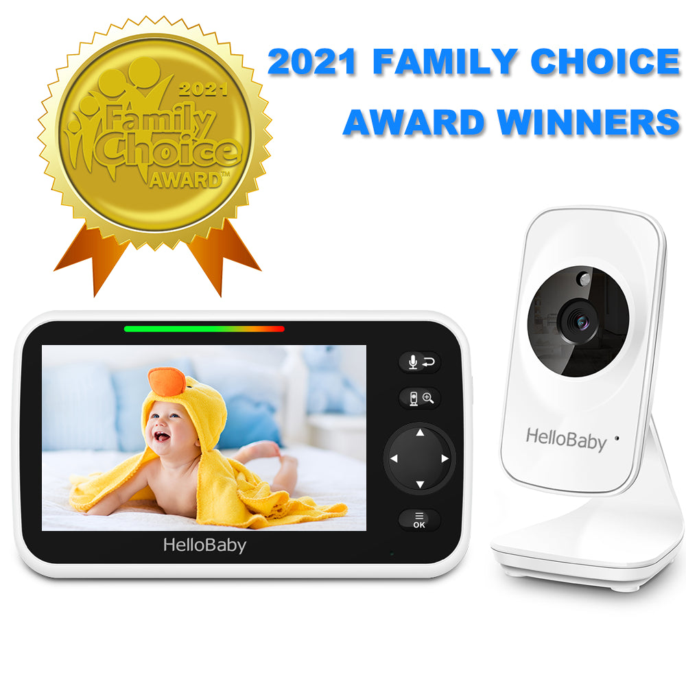 Video Baby Monitor with Camera and Audio 5" Color LCD Screen,  Monitor Camera, Infrared Night Vision, Temperature Display, Lullaby, Two Way Audio and VOX Mode 5 Inches